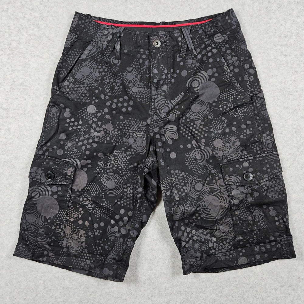 Air Jordan Men's 30 Black 11" Cargo Shorts Graphic Camo Print Jumpman Streetwear